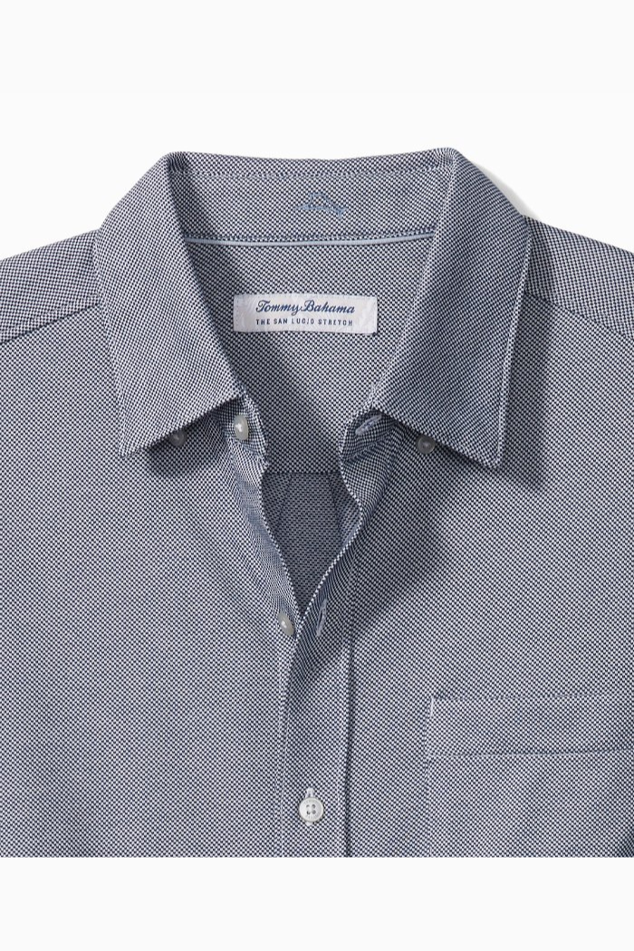 San Lucio Stretch Knit Shirt - Bering Blue