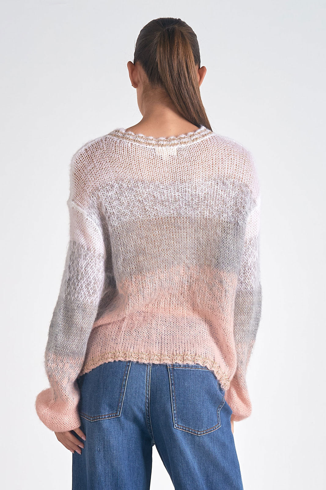 Loose Crewneck Knit Sweater