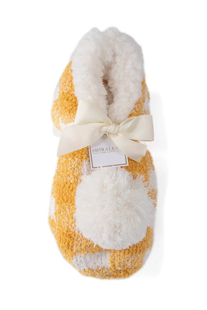 Chloe Plaid Knit Slippers