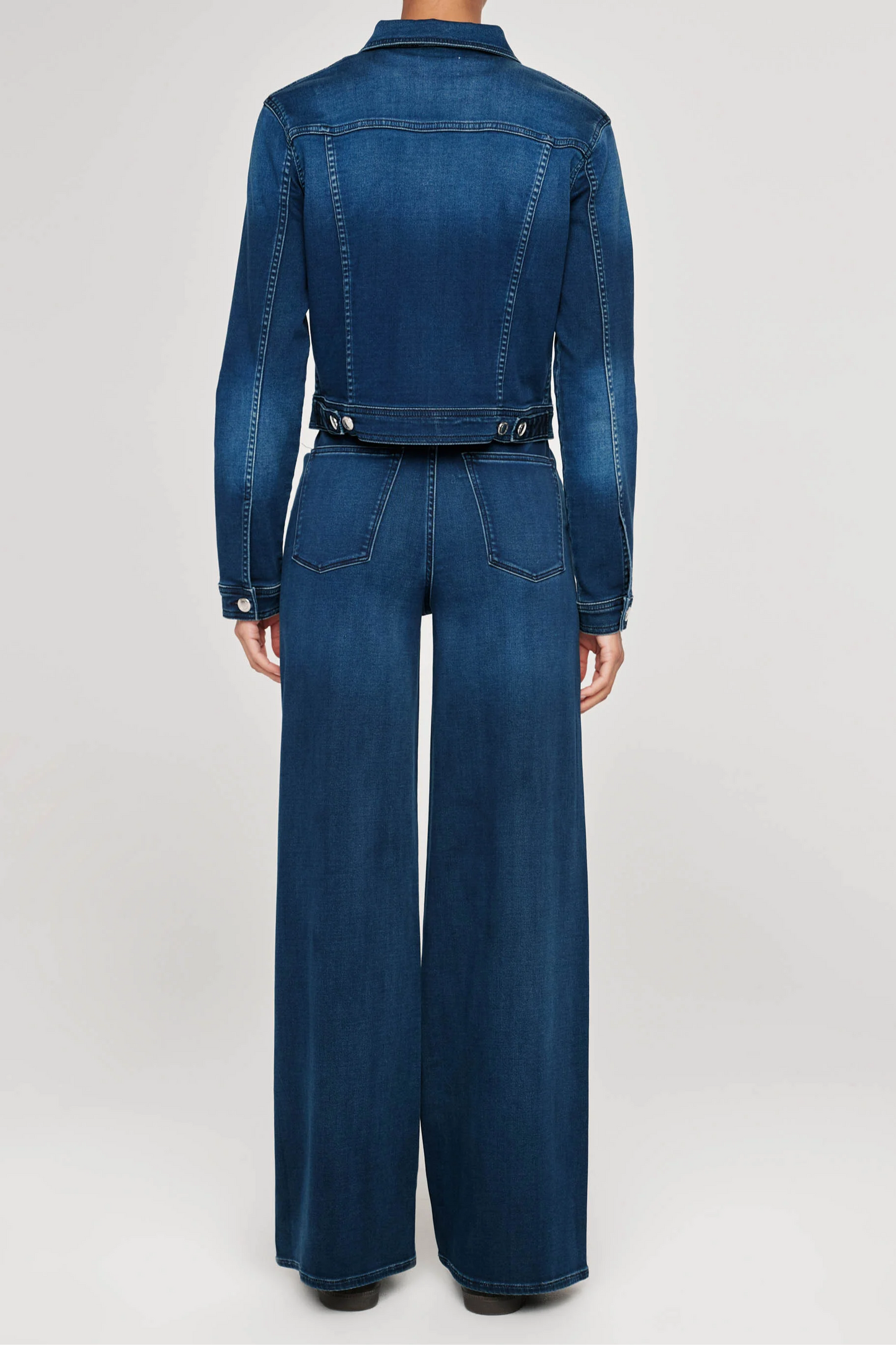 Hepburn Wide Leg High Rise 32" Jeans - Stream