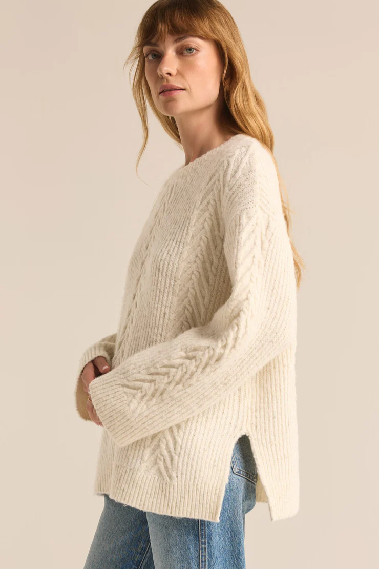 All That Glitters Cable Knit Sweater