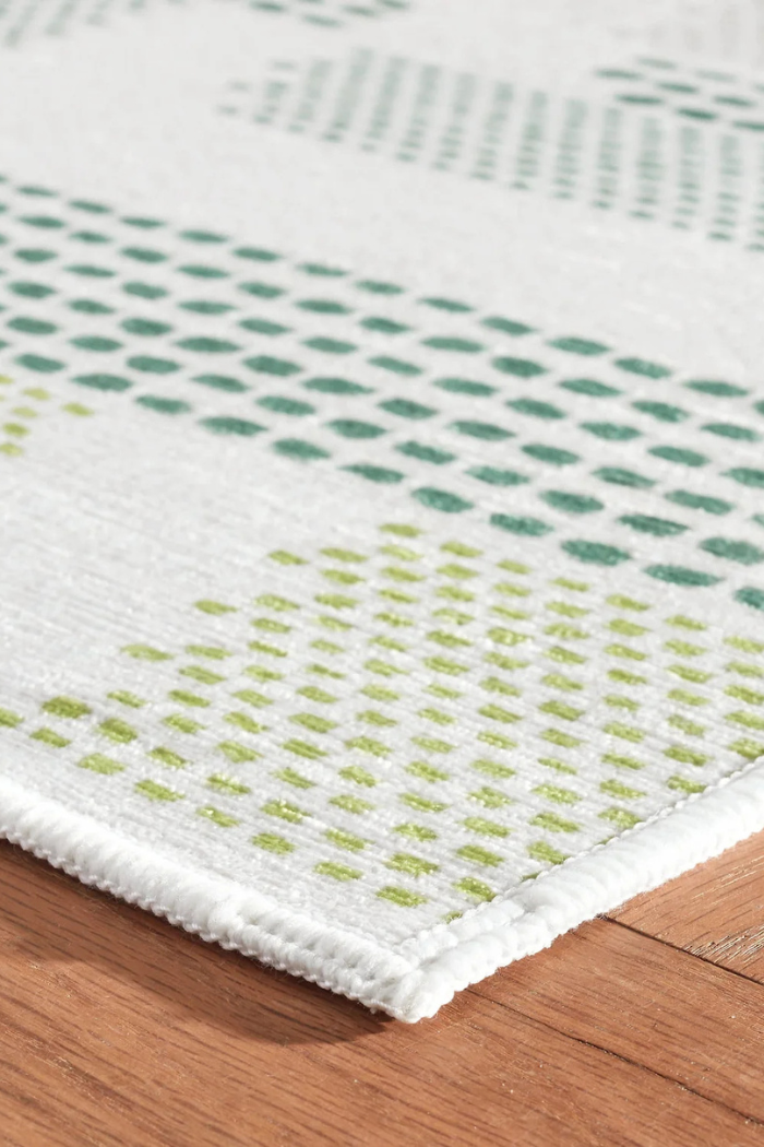 Washable 2 x3 Tread Green rug