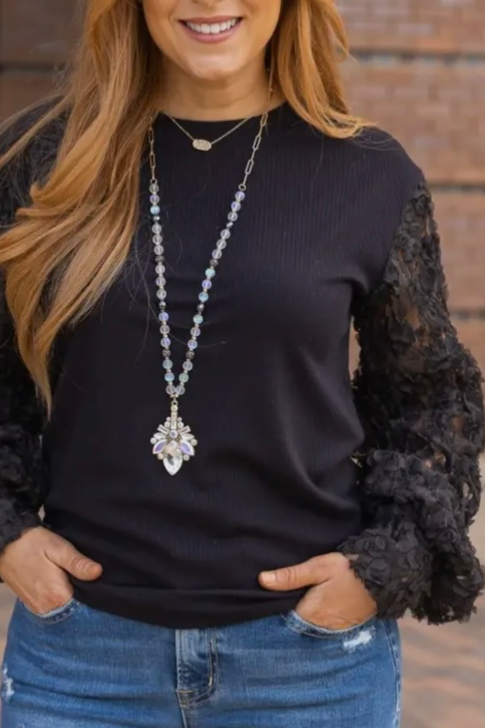 Mesh Sleeve Top