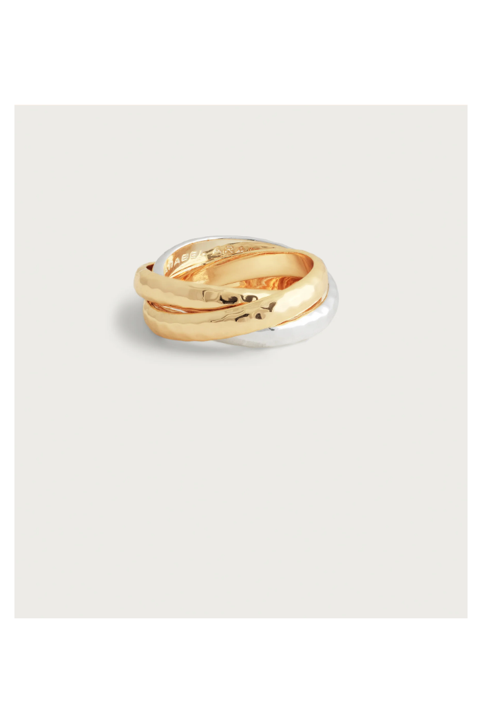 FARRIER MIXED METAL TRIPLE BAND RING
