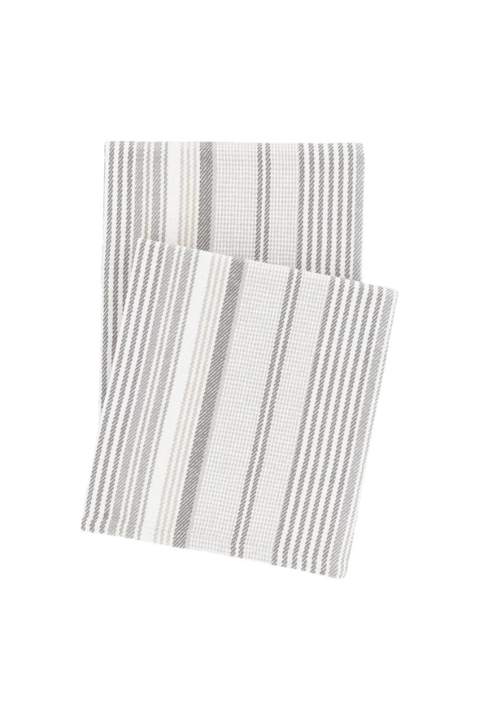Gradation Ticking Cotton Throw