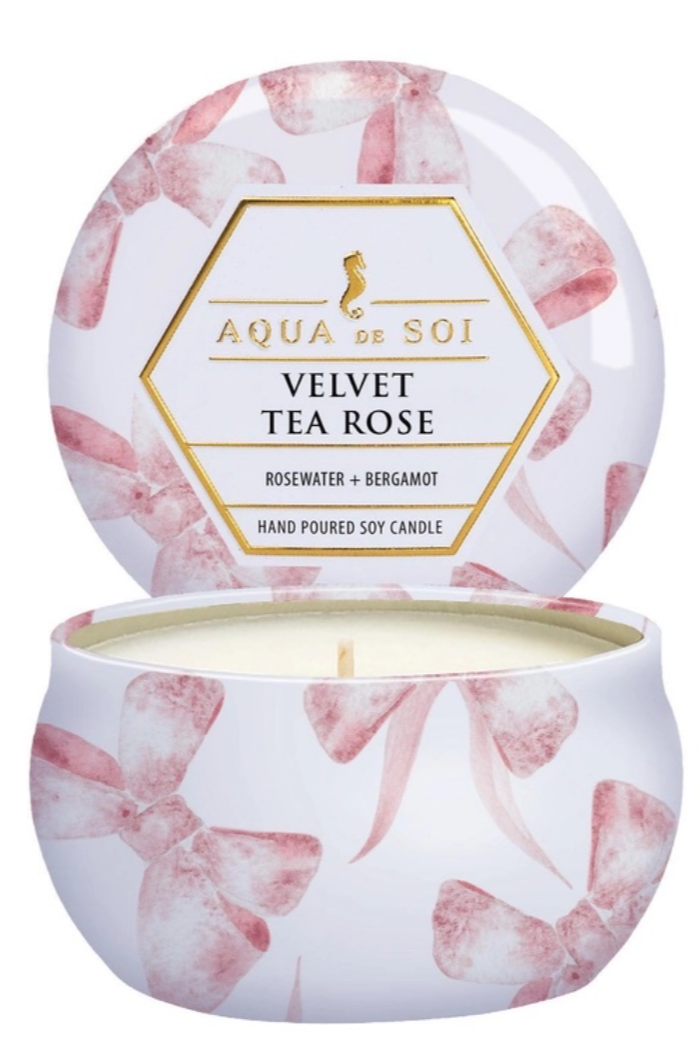 Velvet Tea Rose Candle Tin