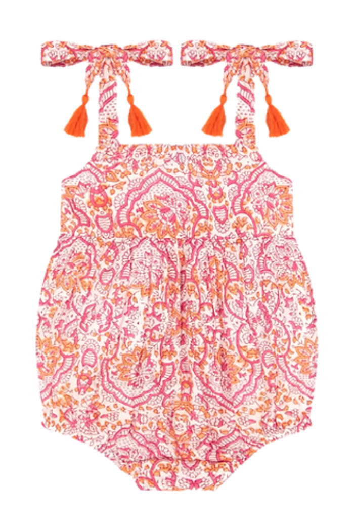 Zoe baby romper sai block print