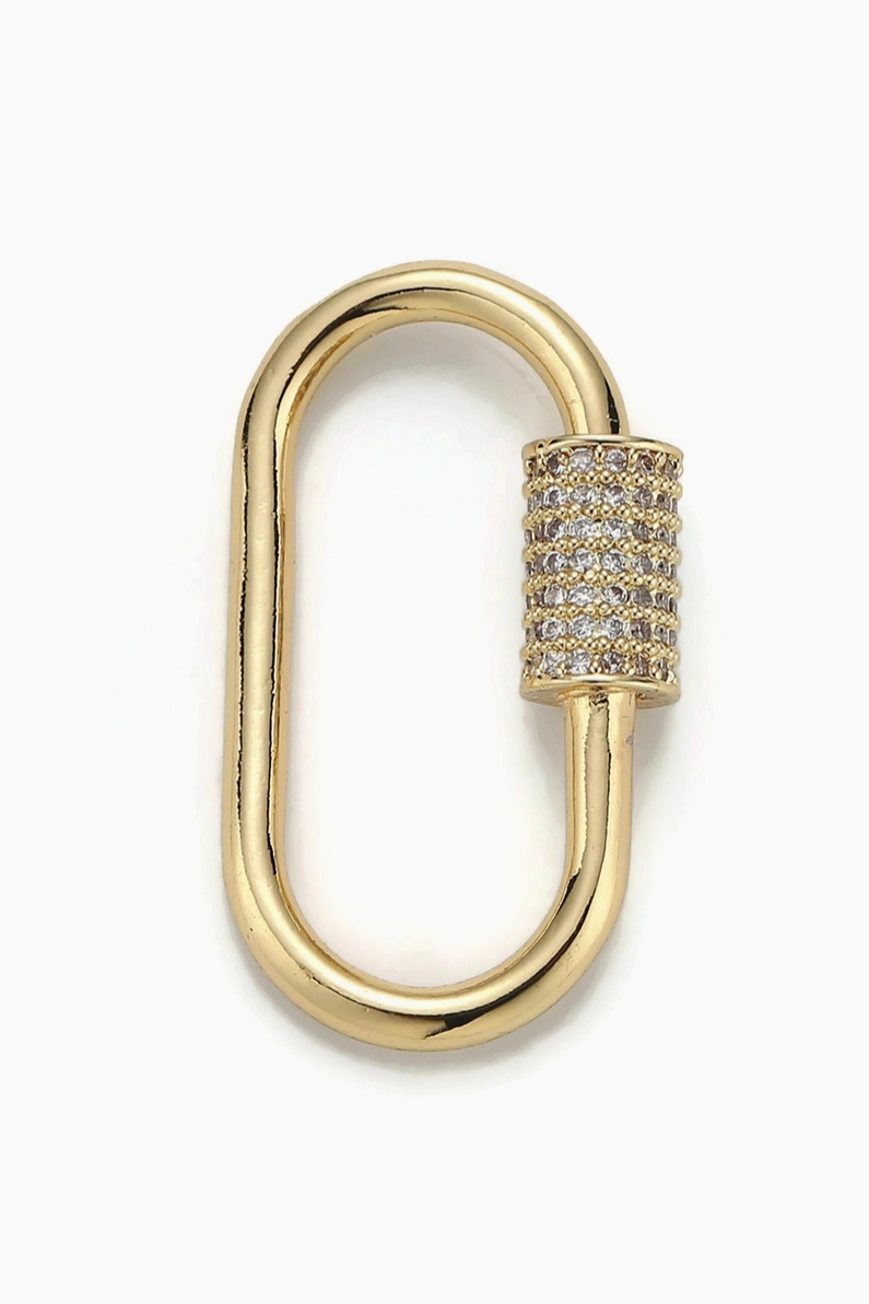 Gold Carabiner Screw Clasp