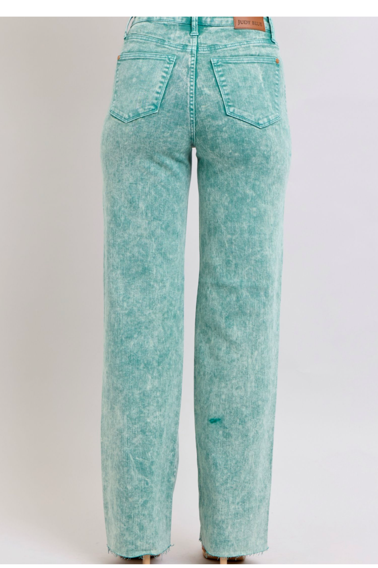 High Waist Raw Hem Dad Jean