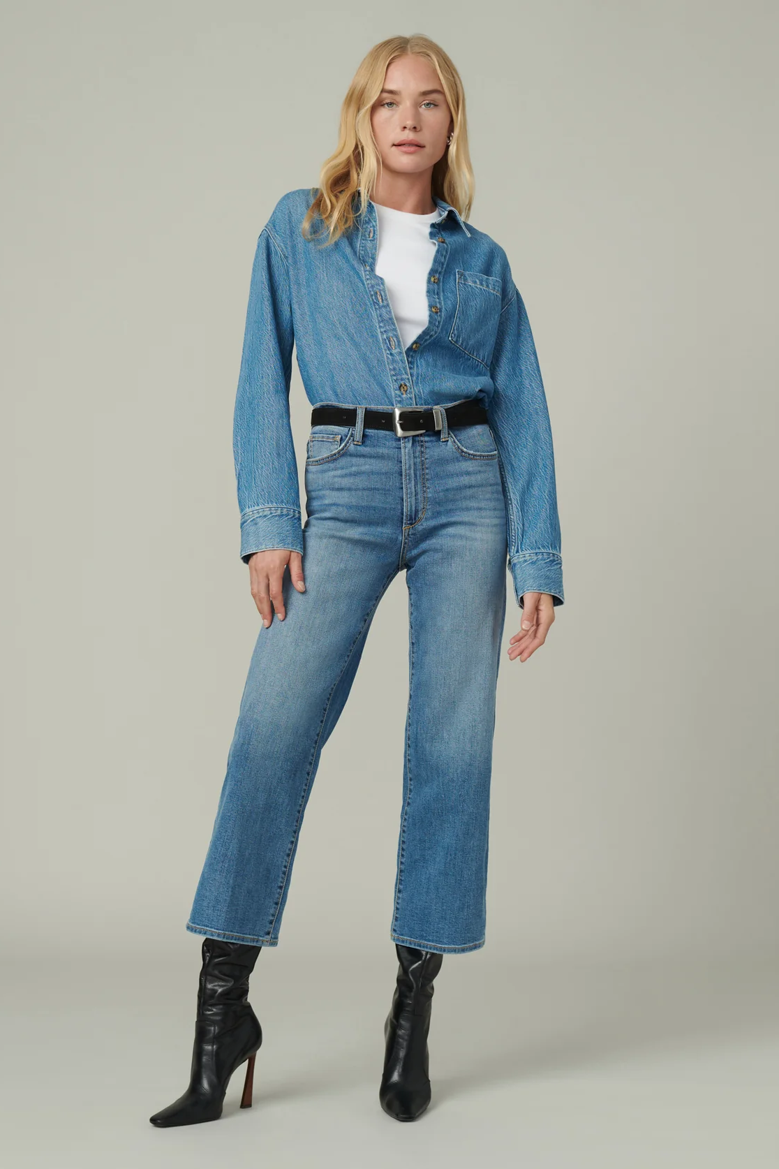 The Blake High Rise Wide Leg Crop - No Promises