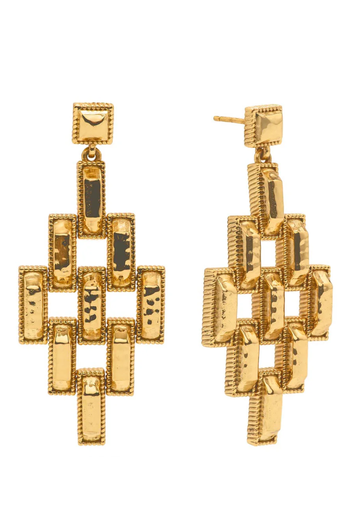 PATHWAY POST DROP EARRINGS GOLD
