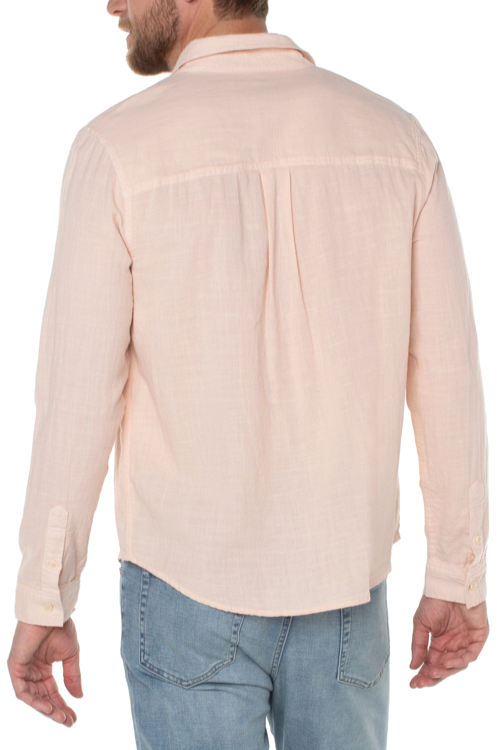 Long Sleeve Garment Dyed Shirt