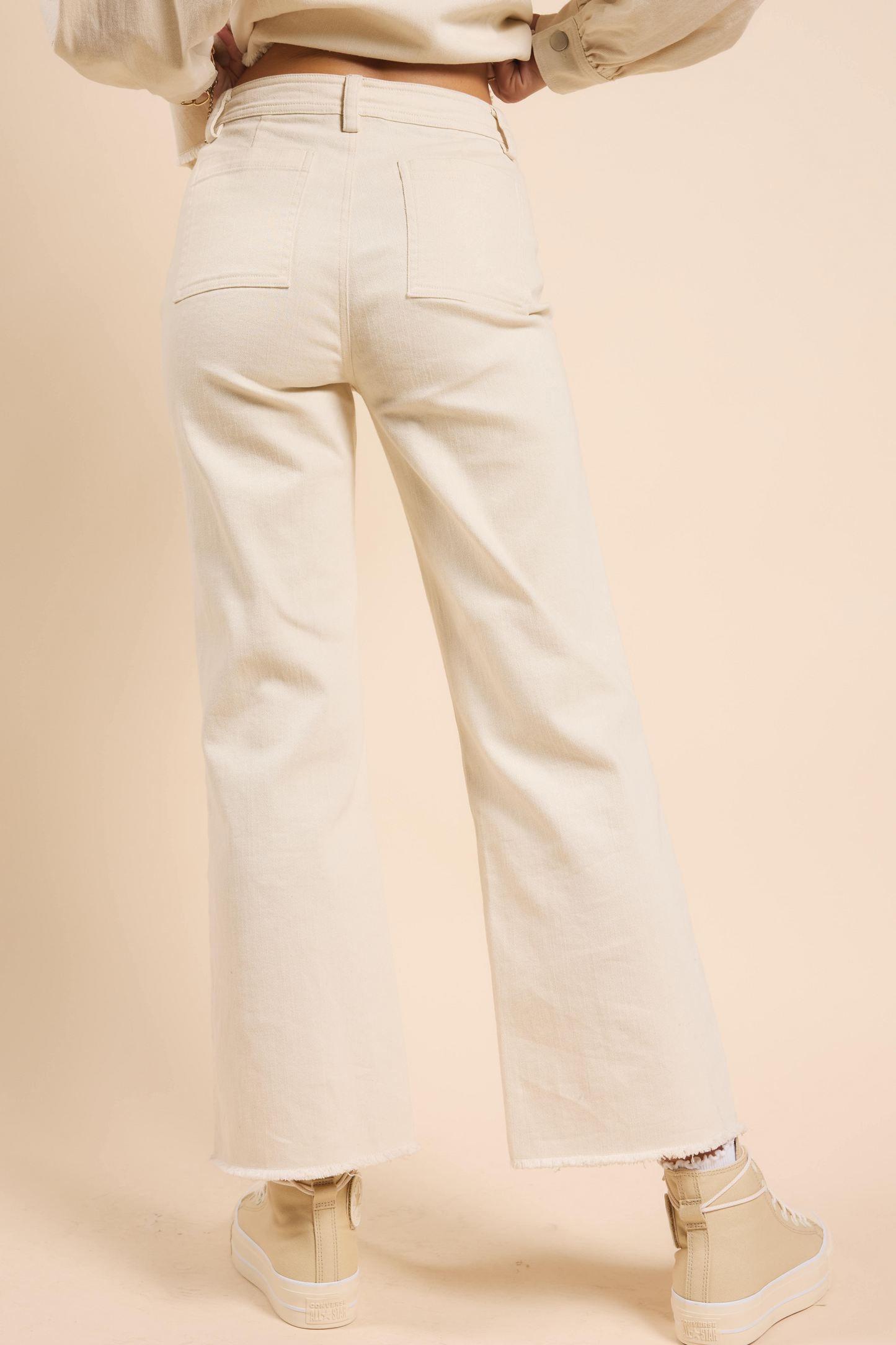 WIDE LEG DENIM PANTS