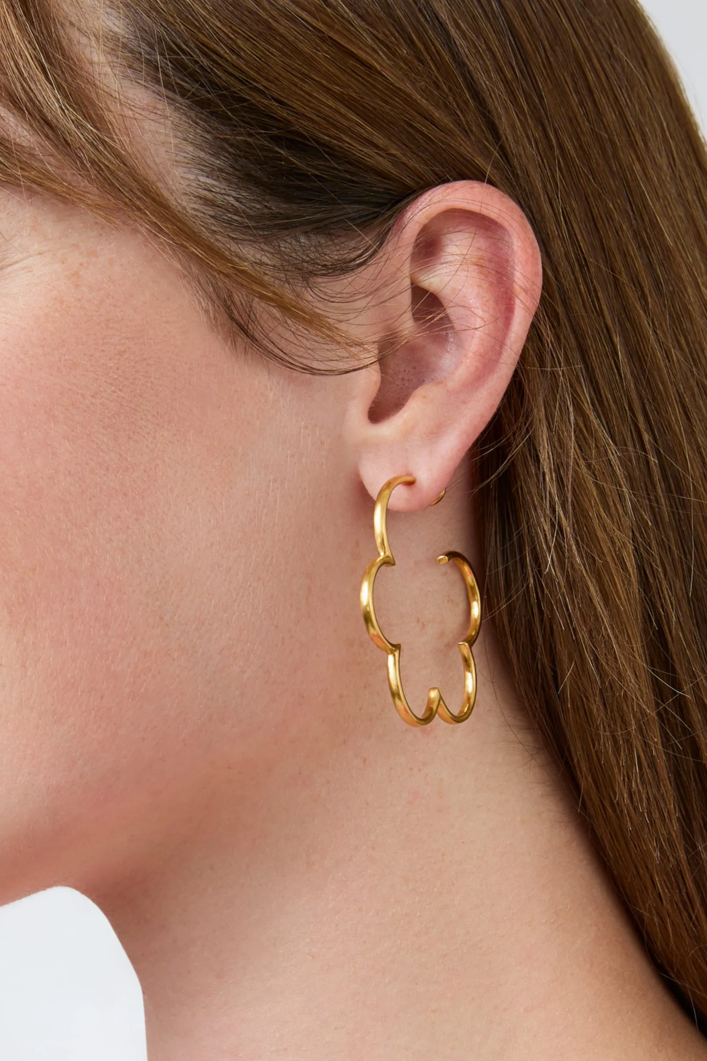 Gardenia Gold Floral Hoop - Large
