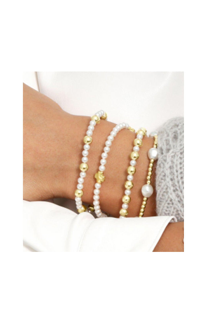 Signature Cross Pearl 4MM Bead Bracelet