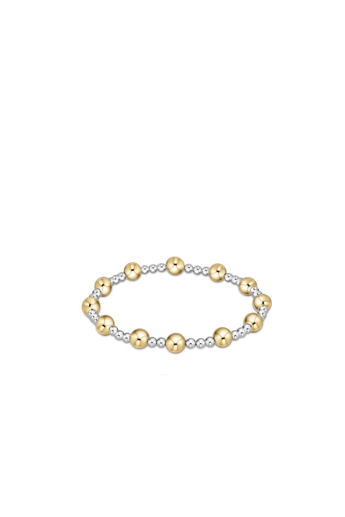 Classic Sincerity 6MM Mixed Metal Bead Bracelet