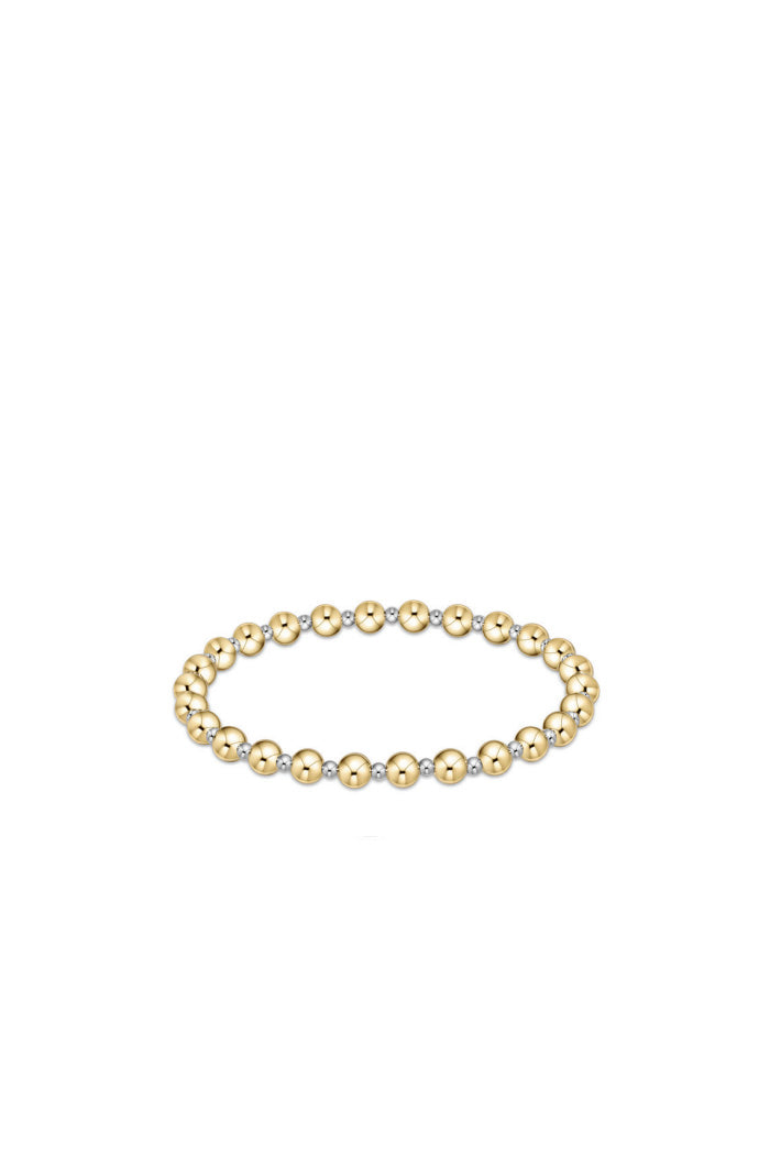 Classic Grateful 5MM Mixed Metal Bead Bracelet