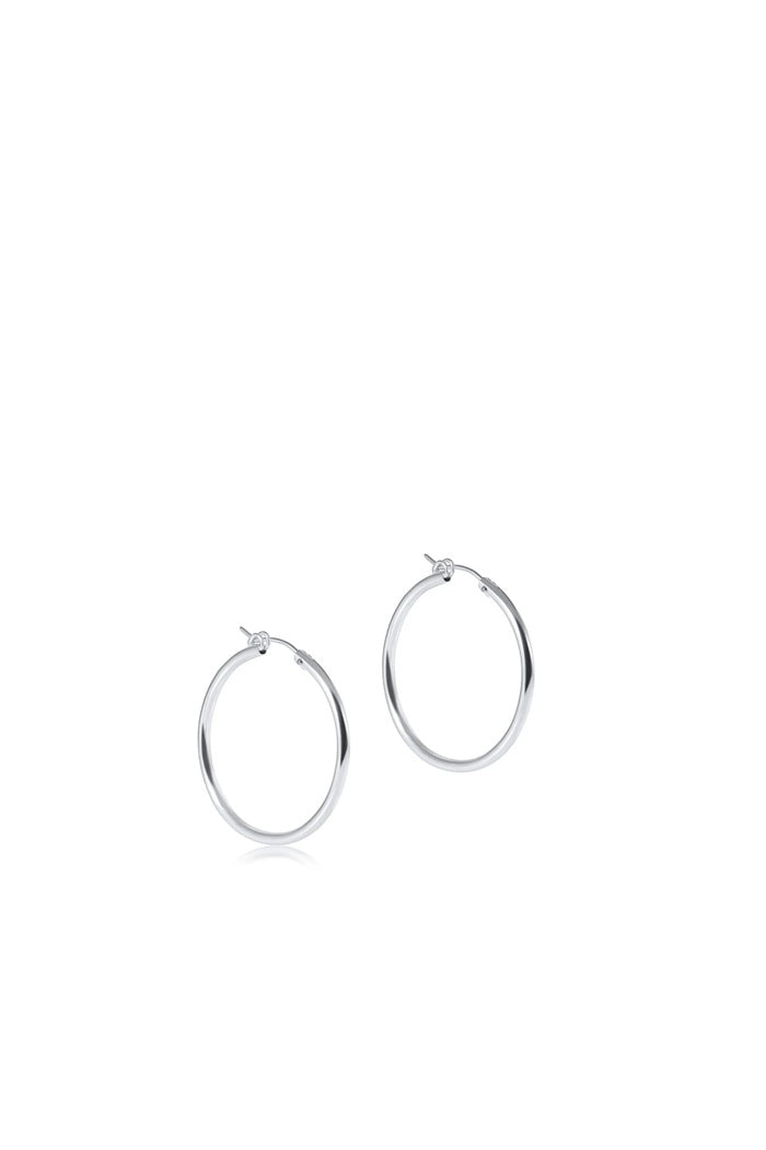 Round 1.25" Sterling Hoop Smooth