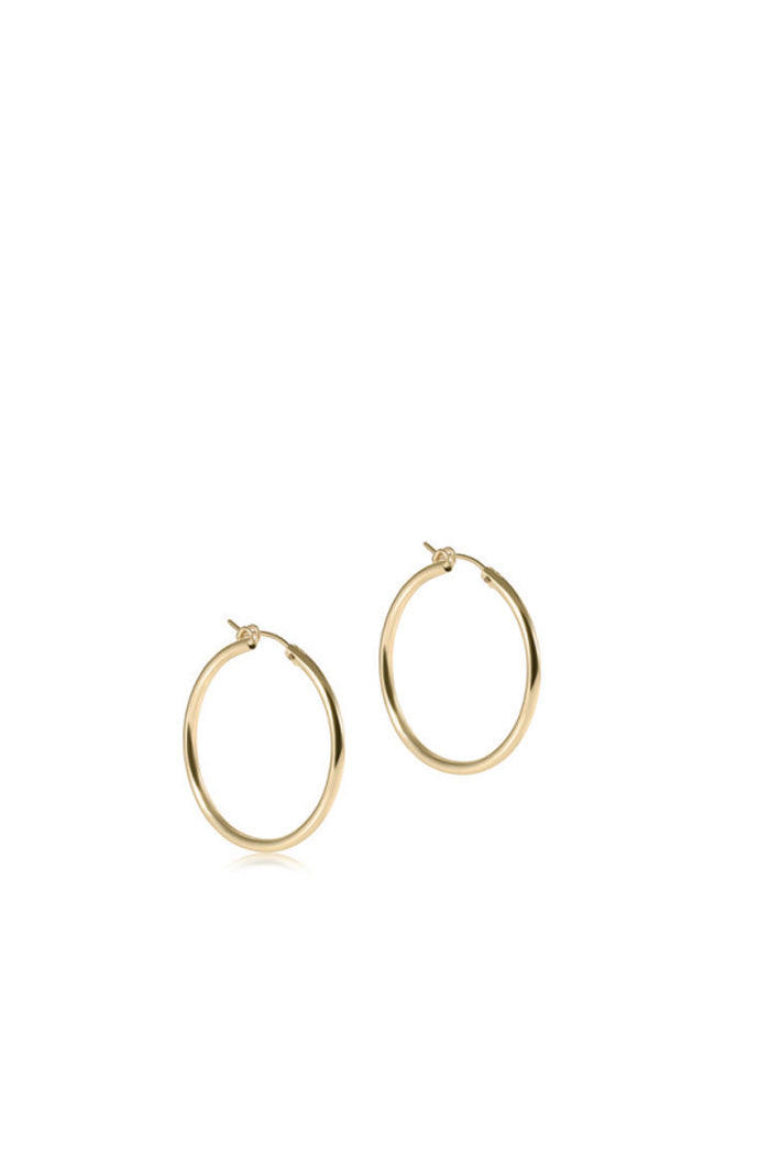 Round Gold 1.25" Hoop Smooth
