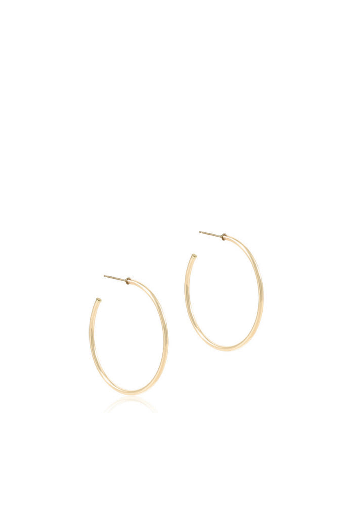 Round Gold 1.75" Hoop 2MM Smooth