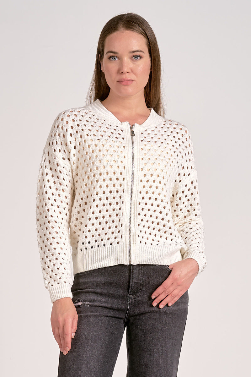 Zip Front Open Cardigan