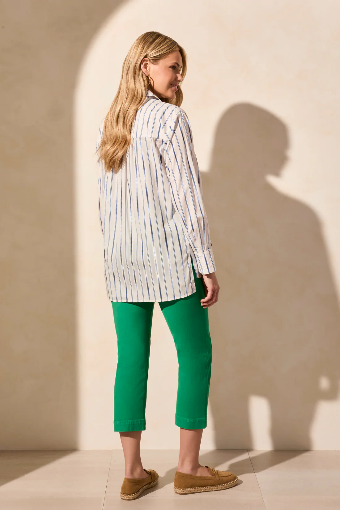 Long Sleeve Button-Up Stripe Shirt