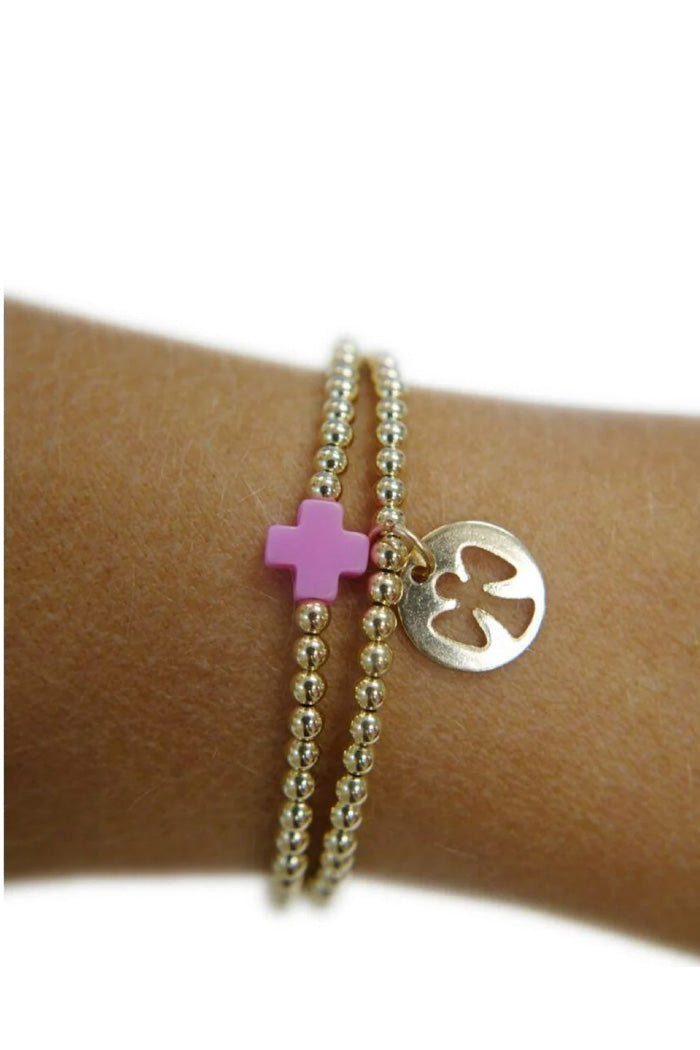 Classic Gold 3MM Guardian Angel Charm Bracelet