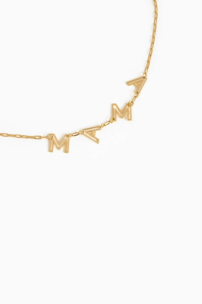 Mama Letter Cutout Station Necklace