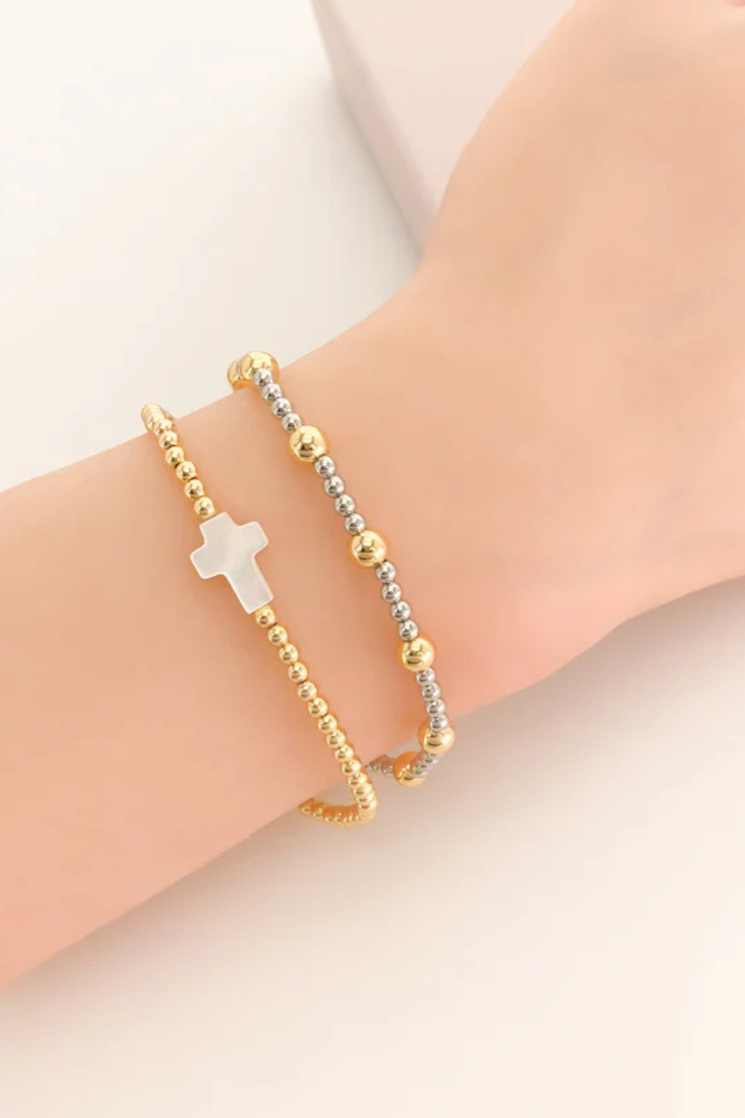 Two Tone Stretch Bracelet