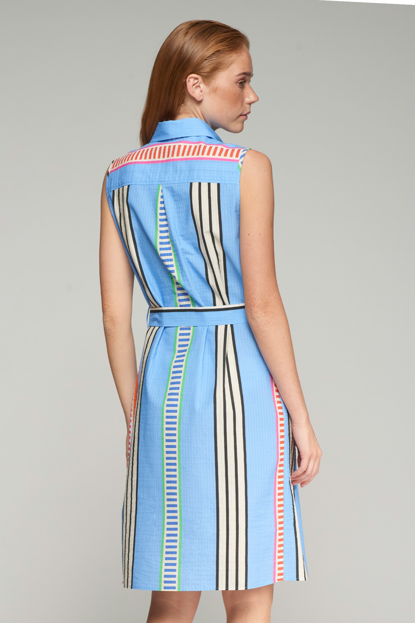 Mariya Raya Azul Seersucker Dress