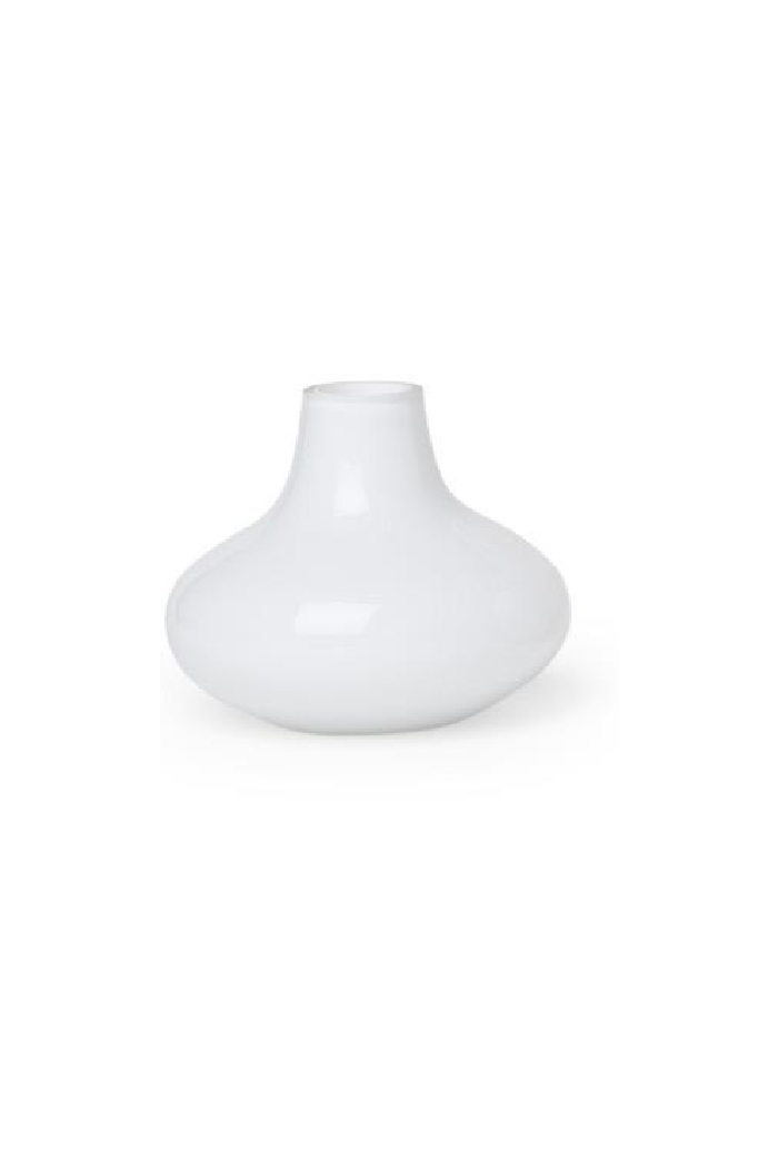 WHITE GLASS VASE