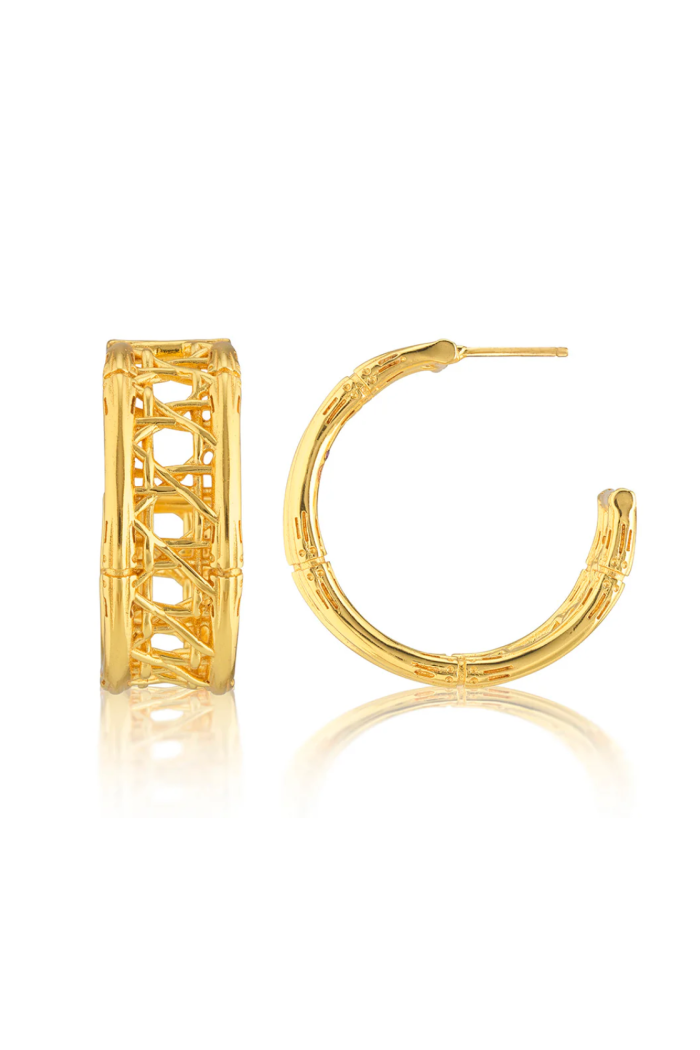 VERANDA CANING HOOP GOLD -MEDIUM