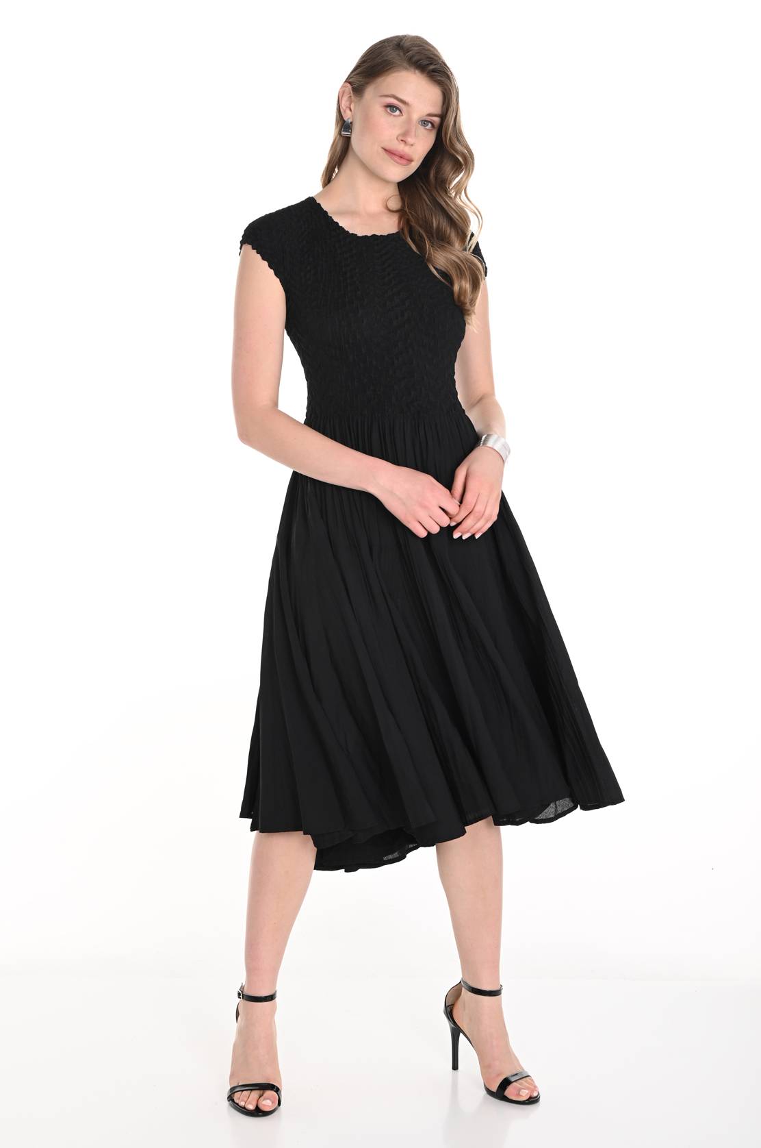 Smocked A-line Dress
