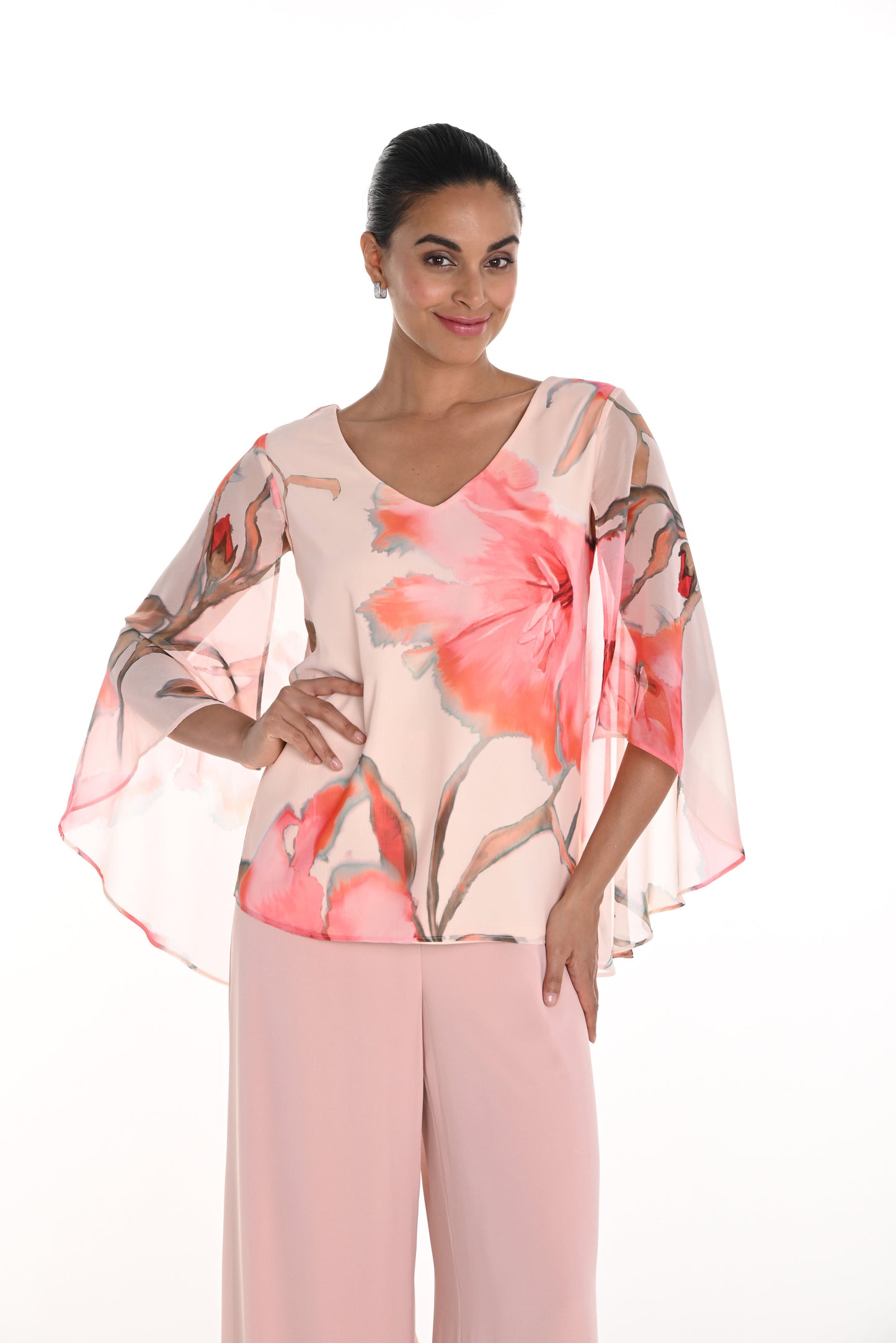 Blush/Coral Woven Top