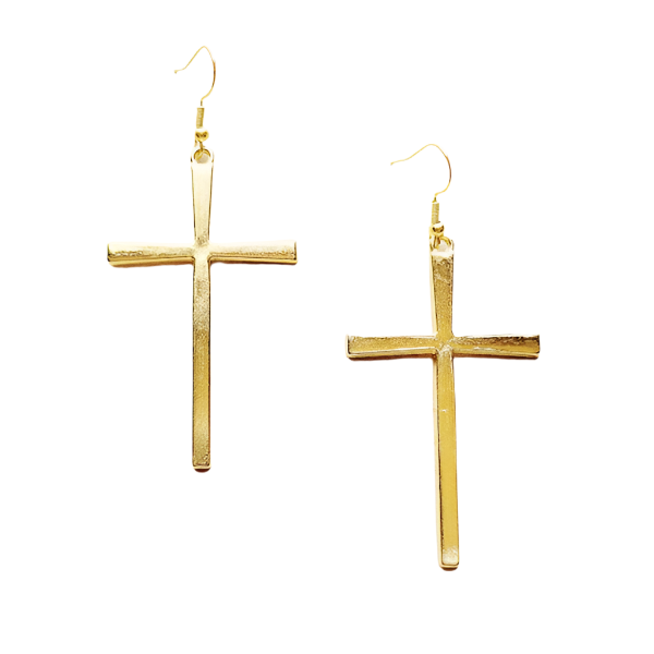 Gold Cross Earrings