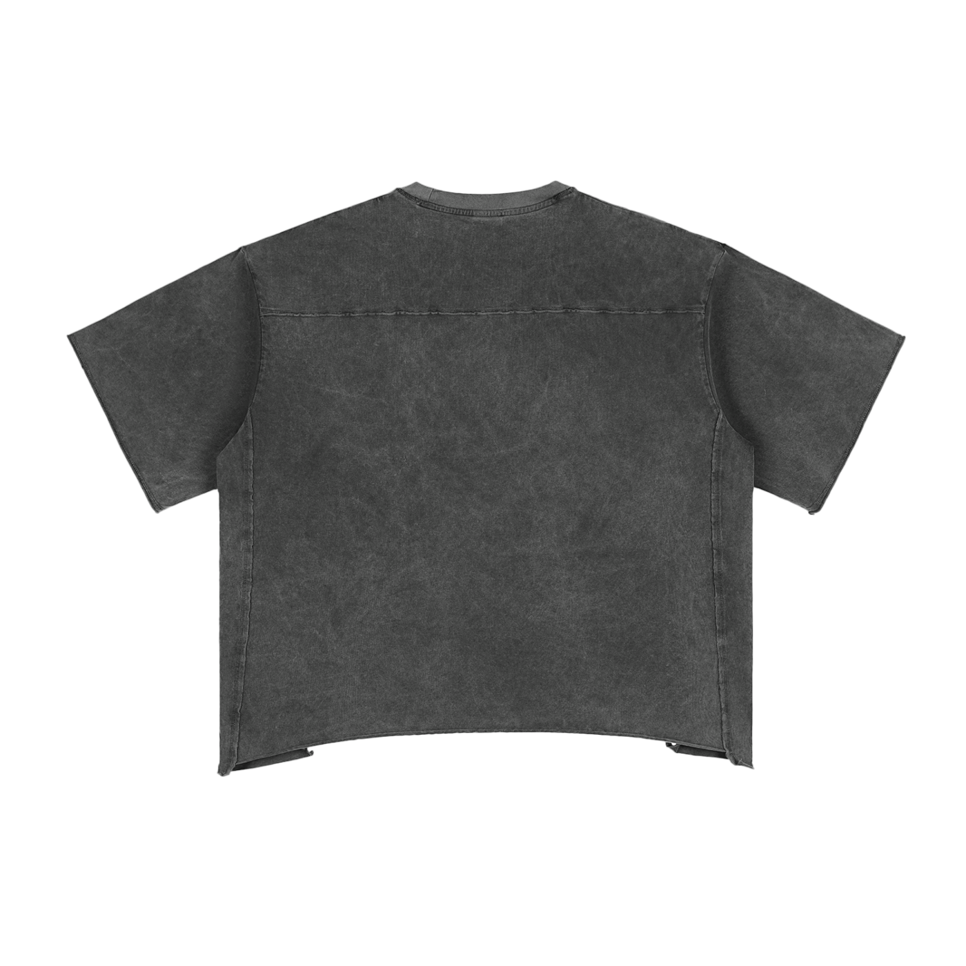 ESSNTIAL ELEMNTS Unisex Raw Edge Washed Boxy Tee