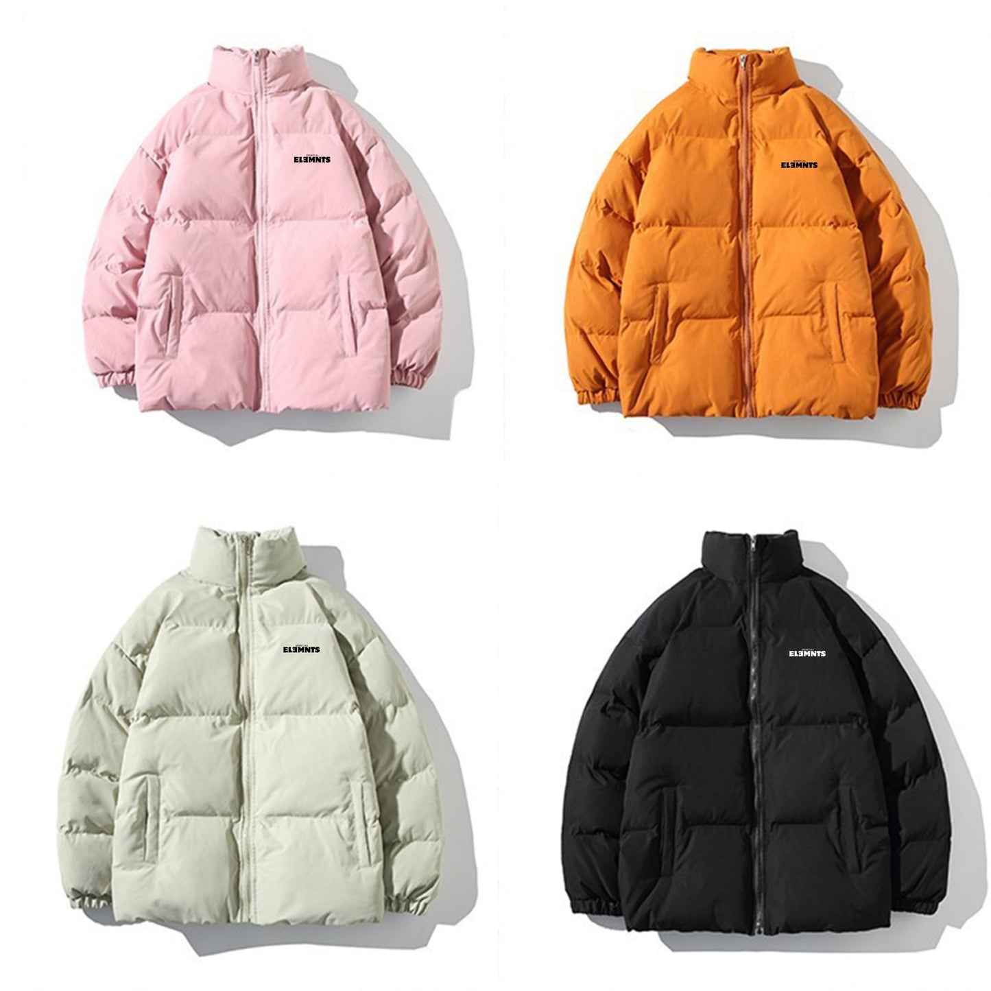 ESSNTIAL ELEMNTS Unisex 900G Zipper Puffer Coat