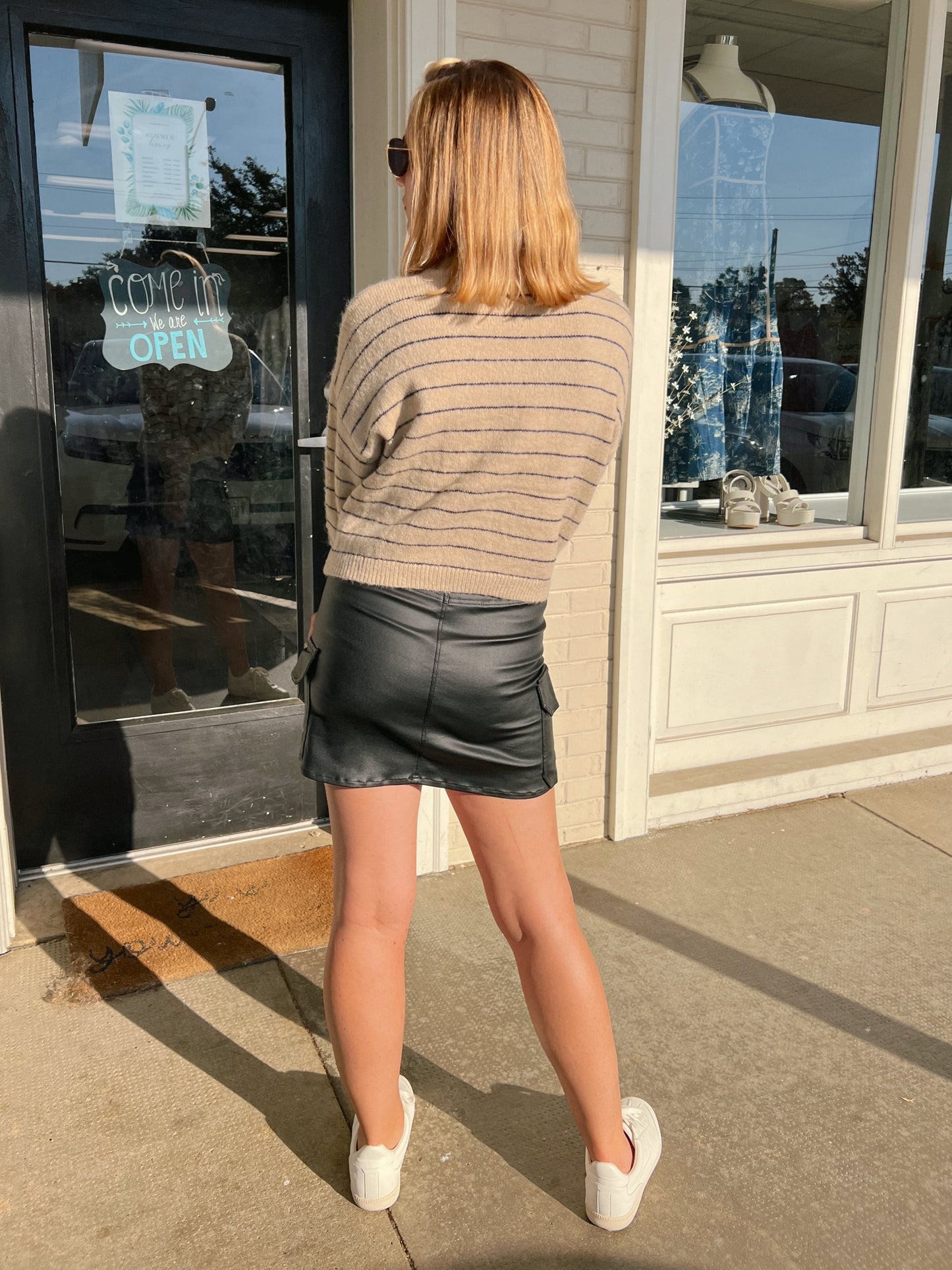 Girl On Fire Faux Leather Mini Skirt