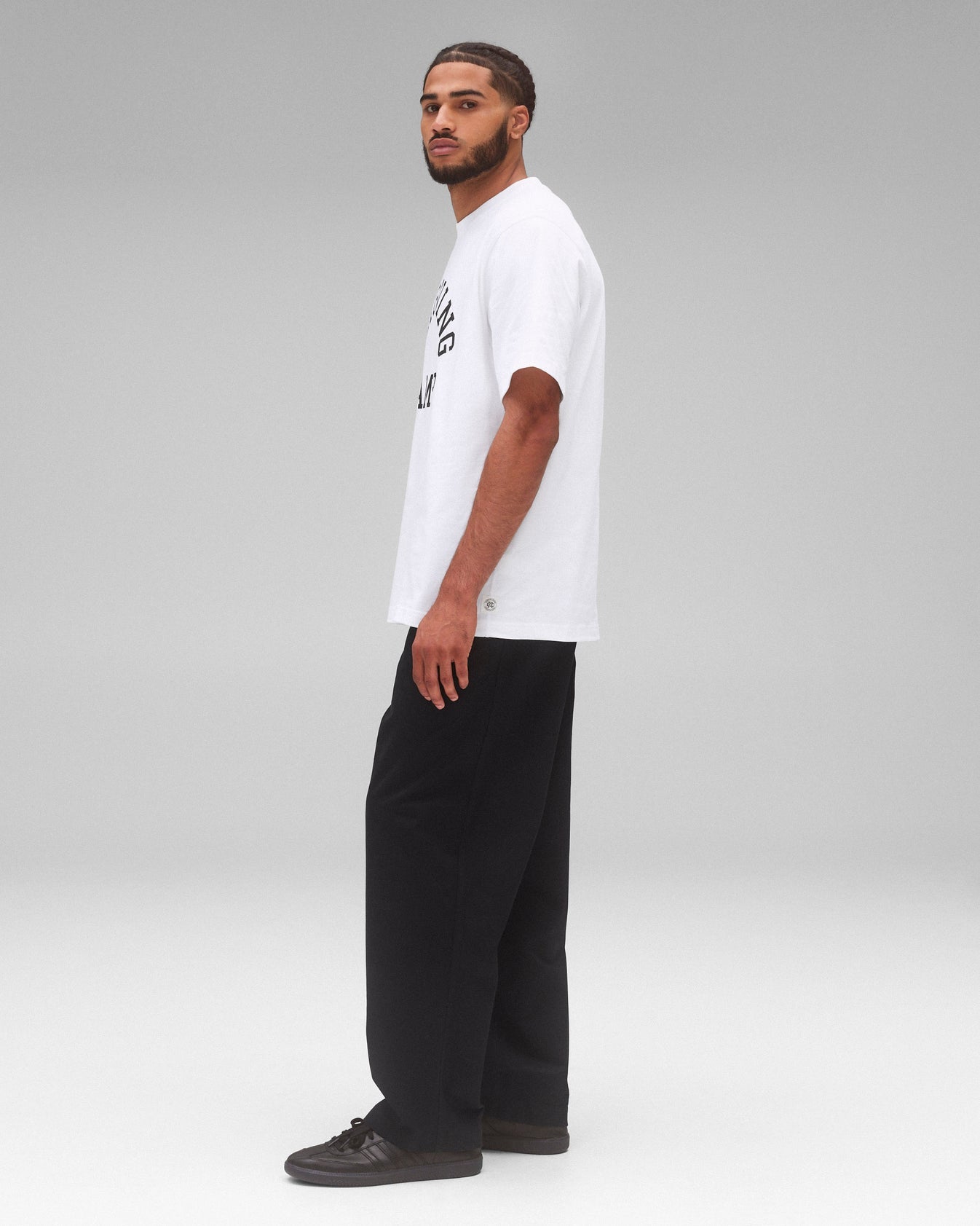 Reigning Champ Midweight Jersey Arch Logo T-Shirt in White