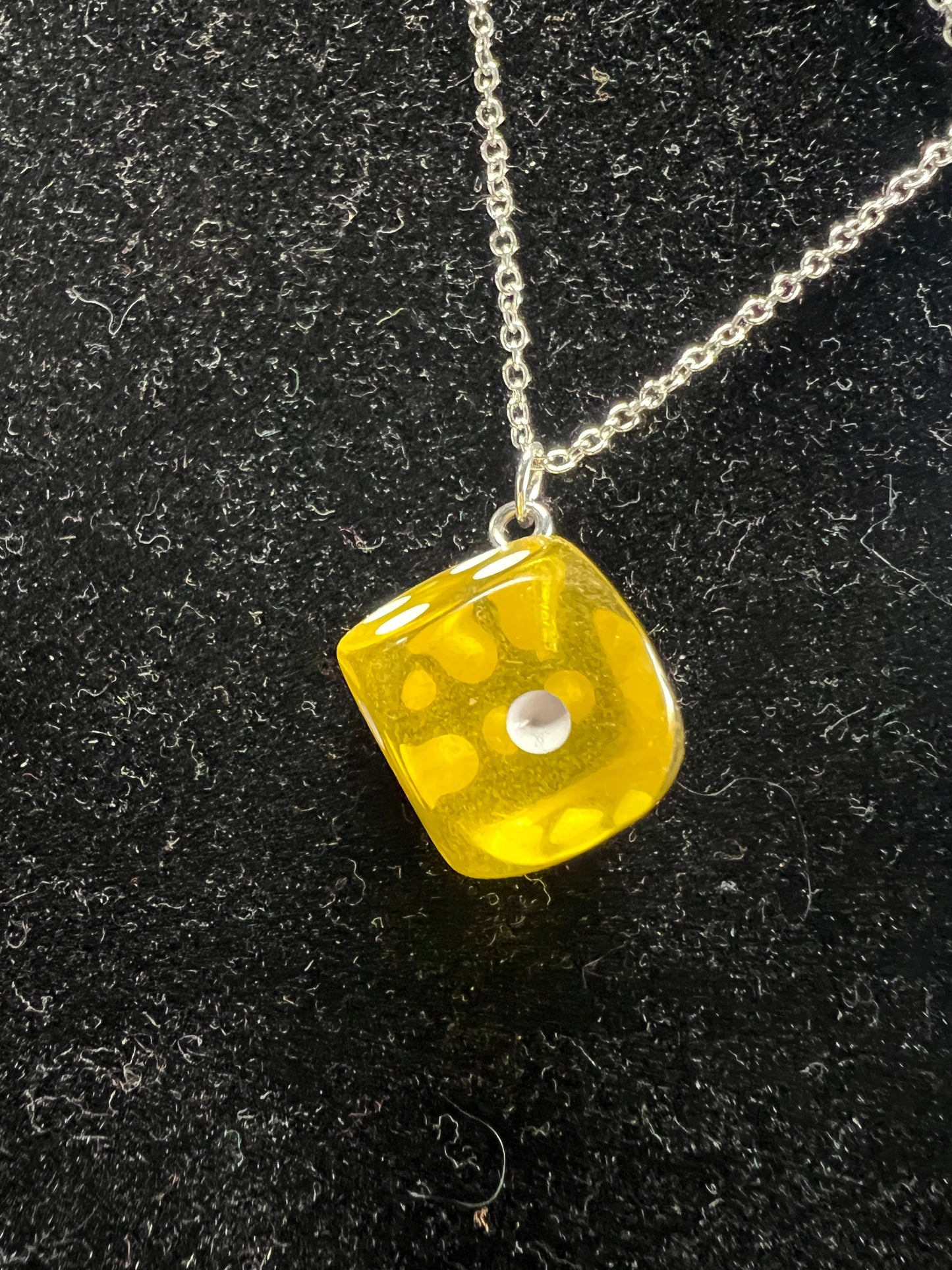 Dice Necklace .925 Sterling Silver Chain