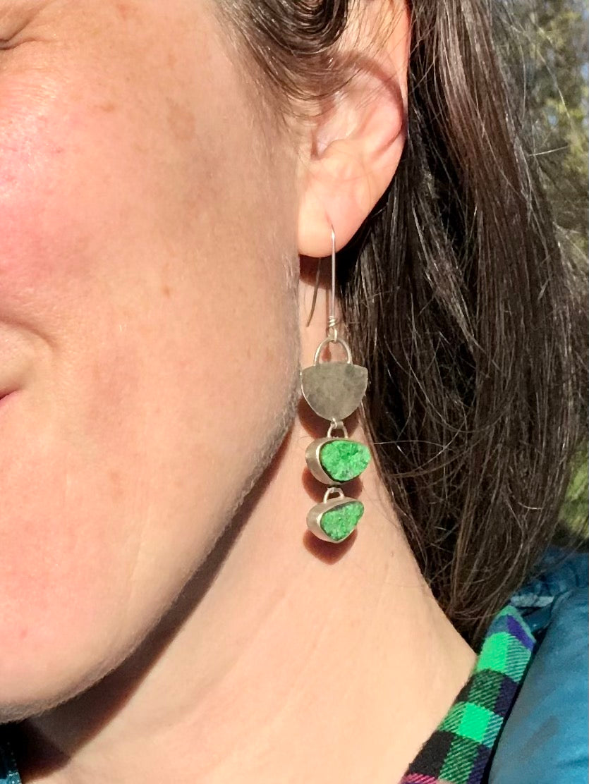 Green Tier Earrings