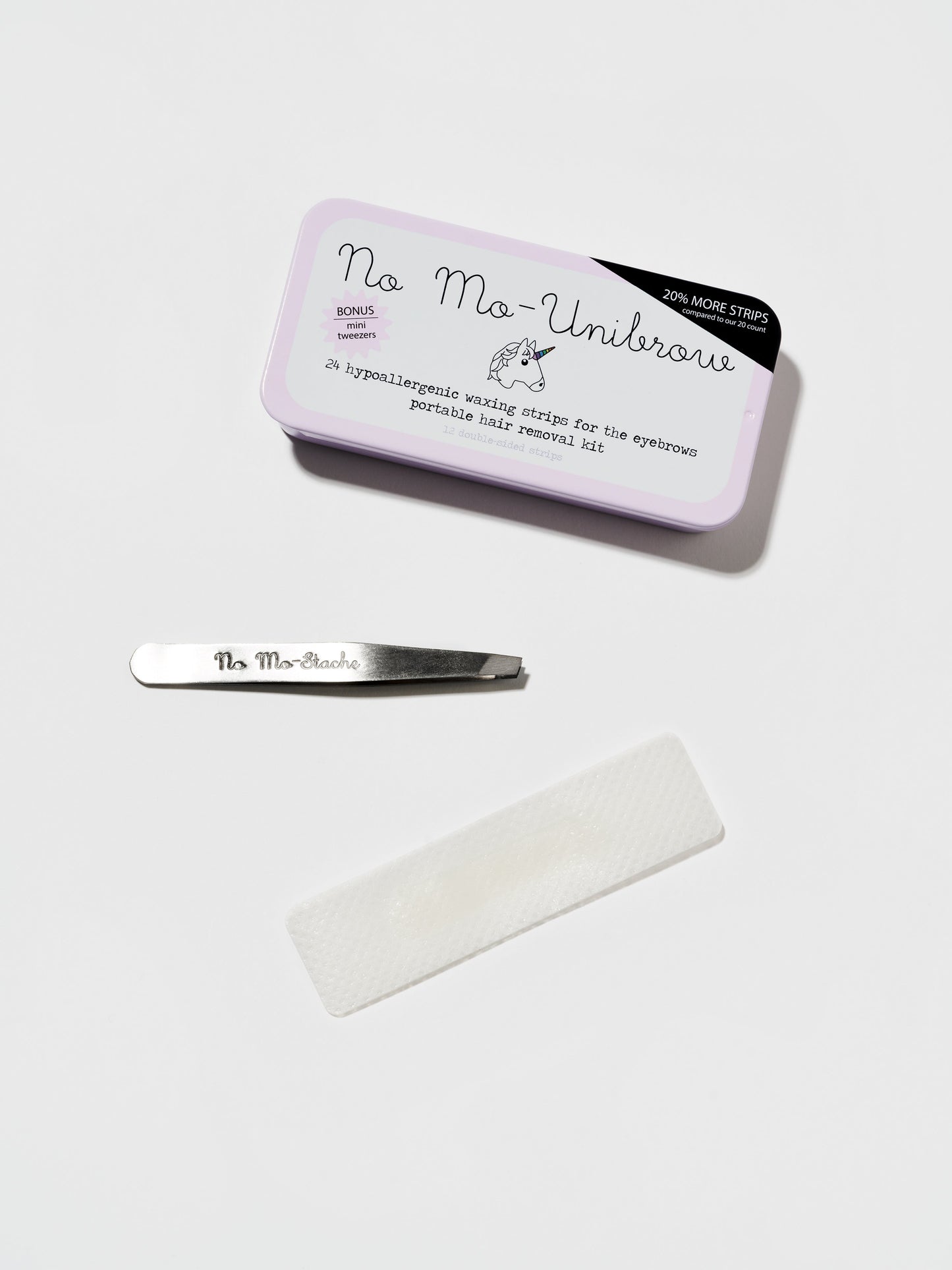 No Mo-Unibrow Brow Wax Kit 24 Strips (2 Pack Bundle)