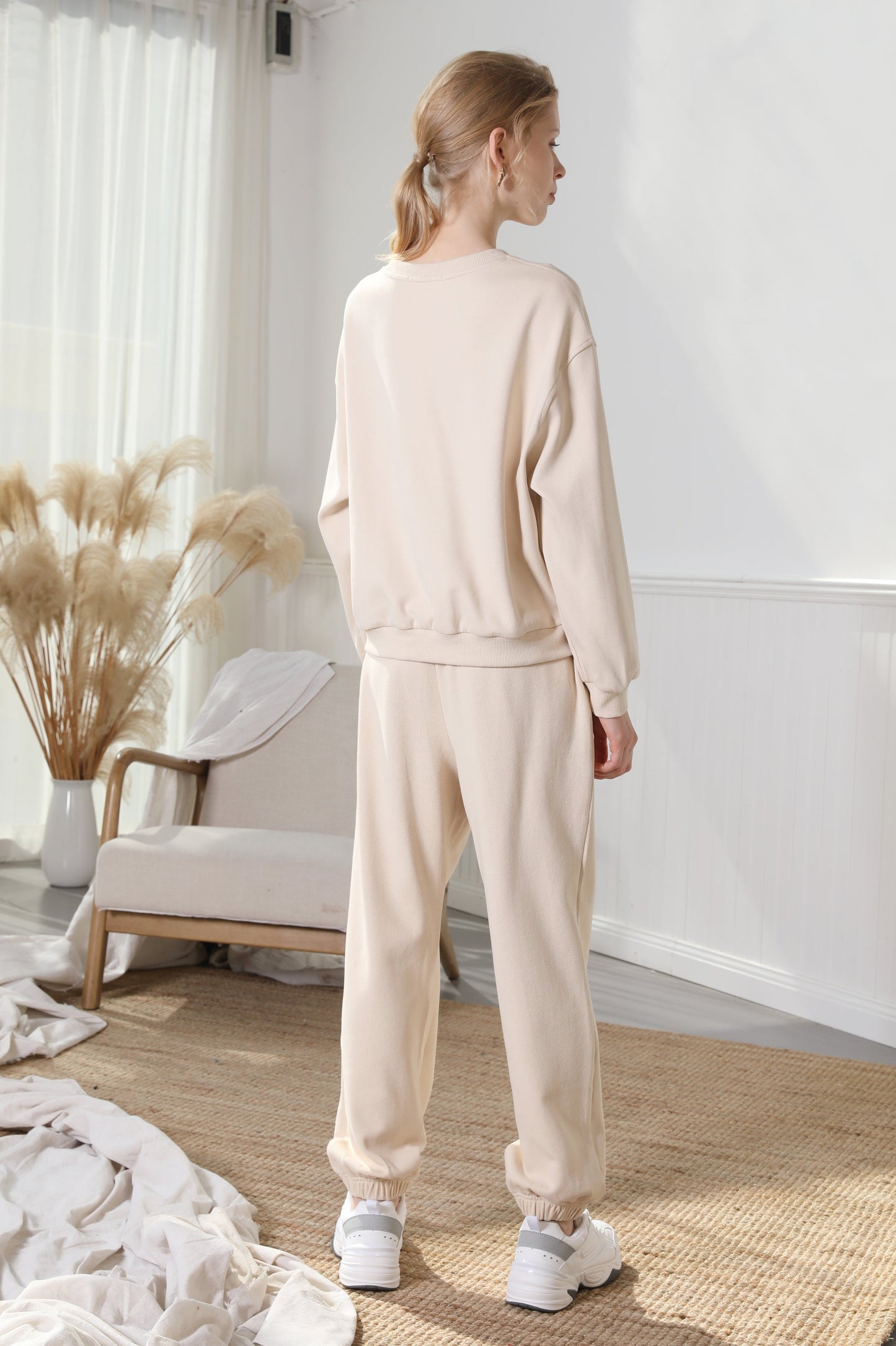 Weiner Dog Sweatshirt Creamy Beige