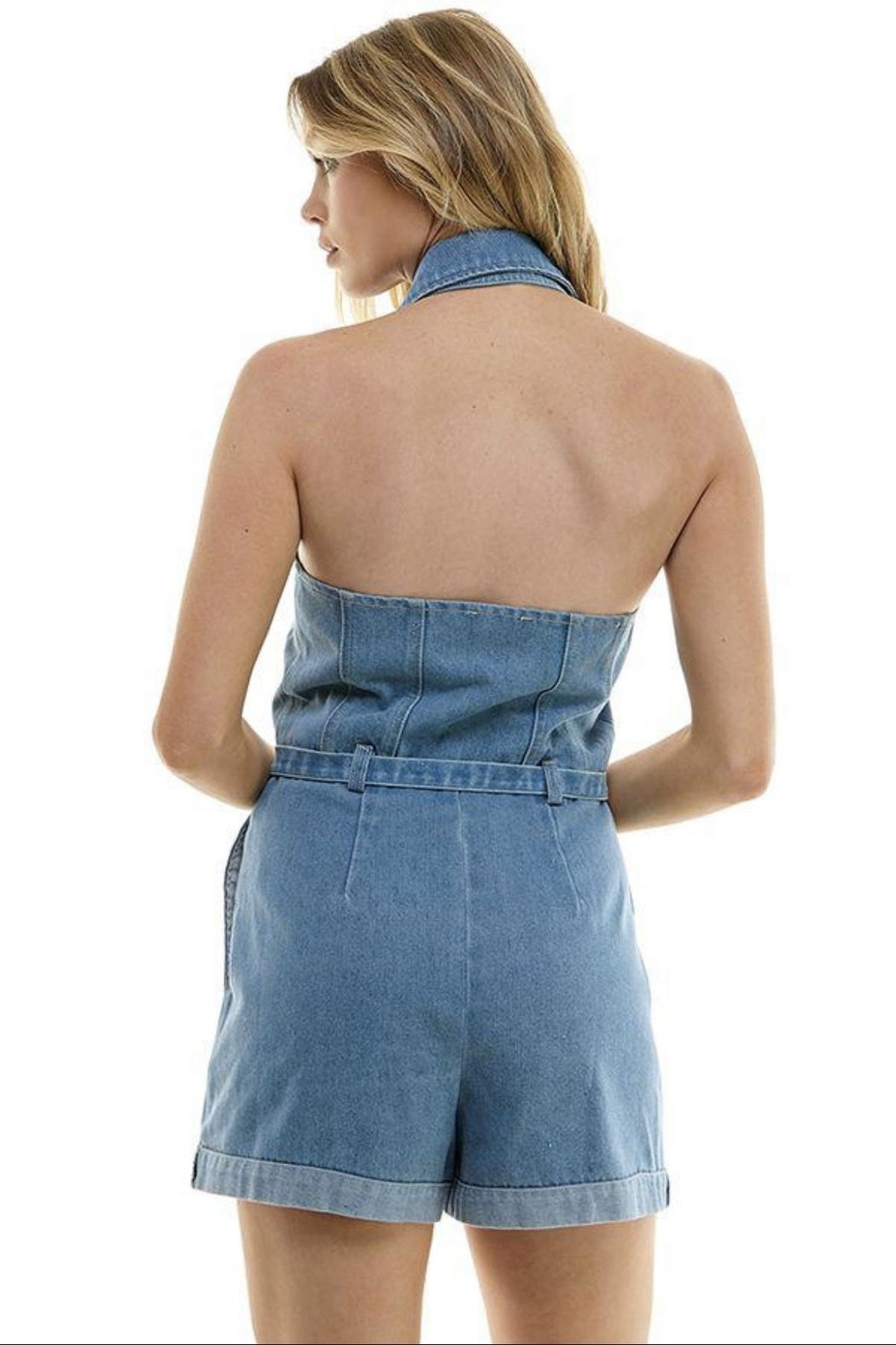 Denim Halter Romper