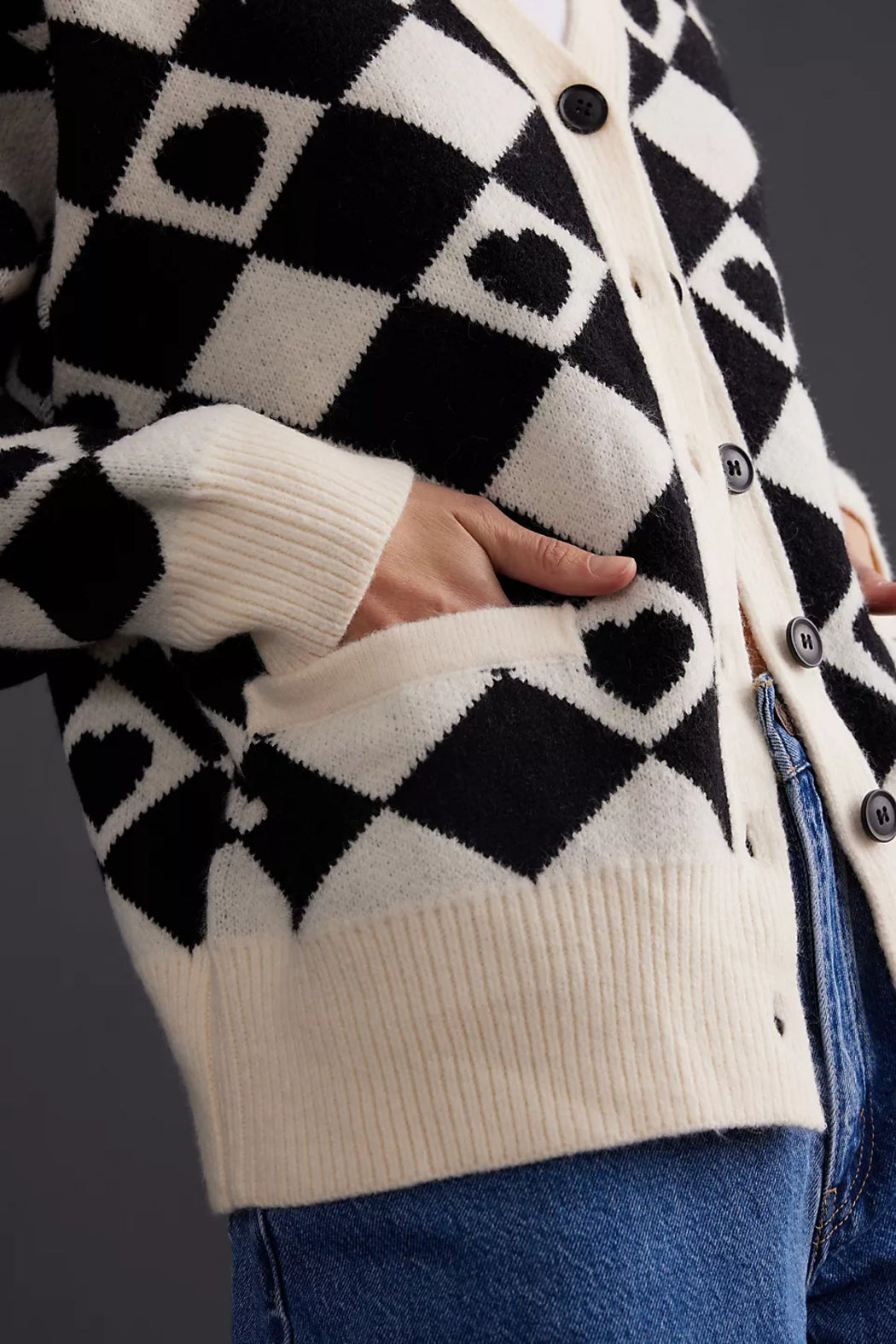 Checkered Hearts Cardigan