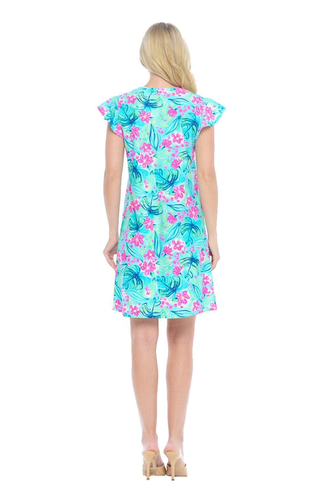 Floral Cap Sleeve Dress