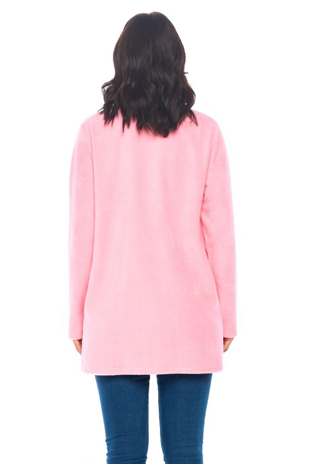 Pink Open Front Jacket