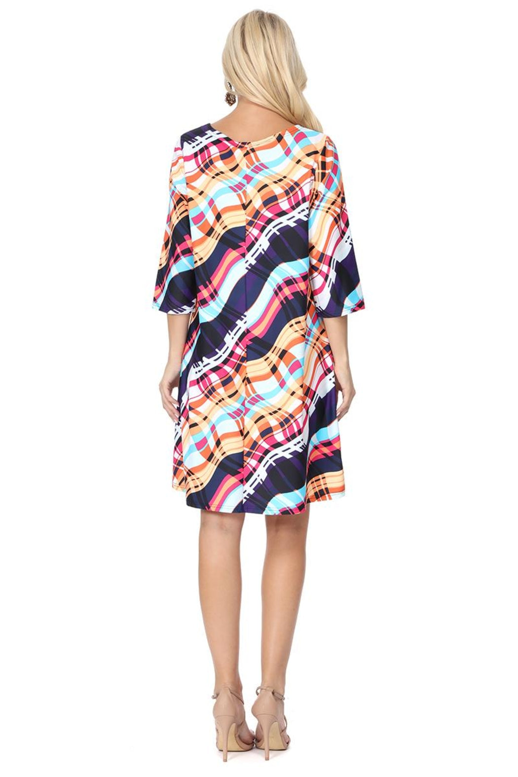 Pink Plaid Swing Dress