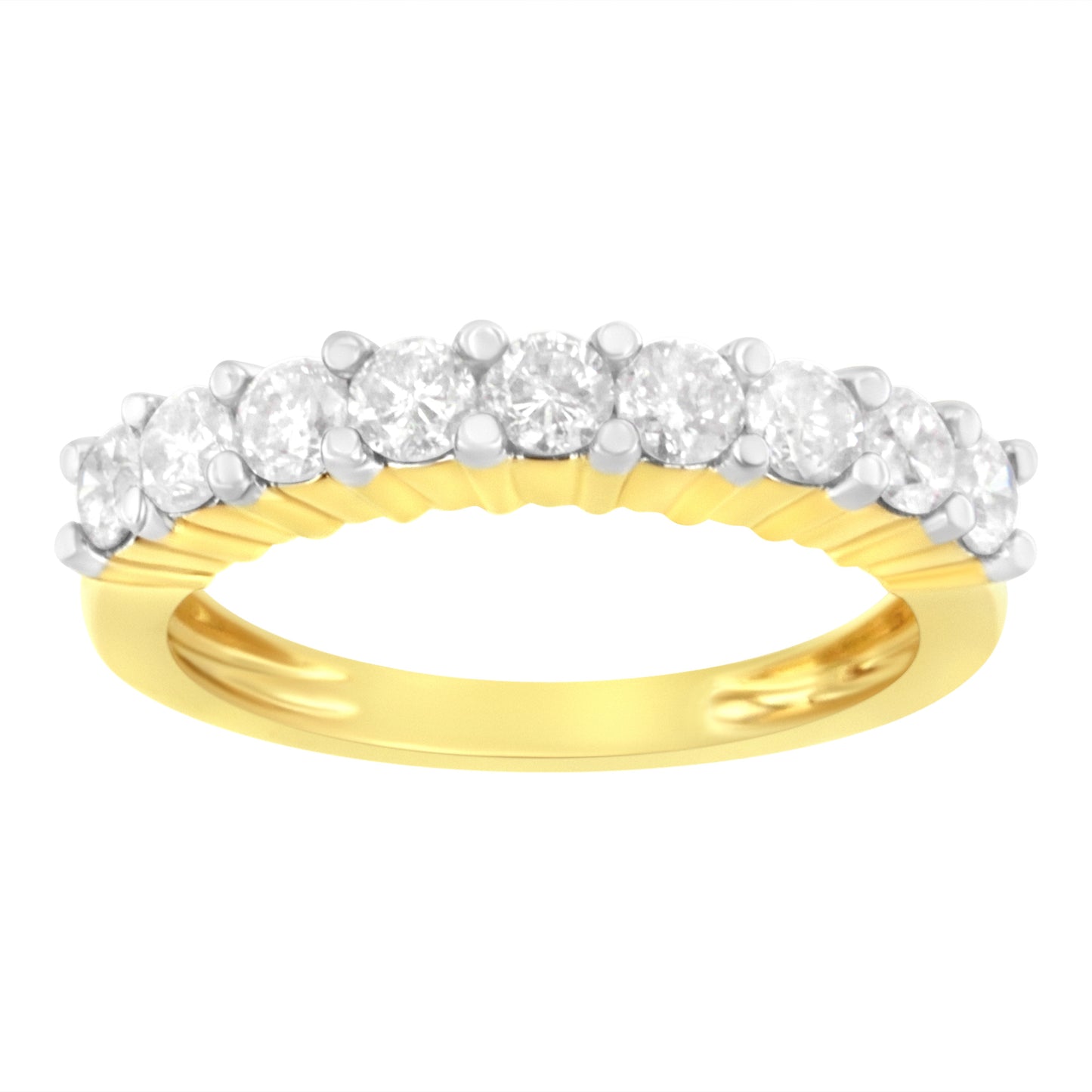 Igi Certified 10Kt Yellow Gold 1 Cttw Diamond Band Ring (J-K, I1-I2) - Size 9