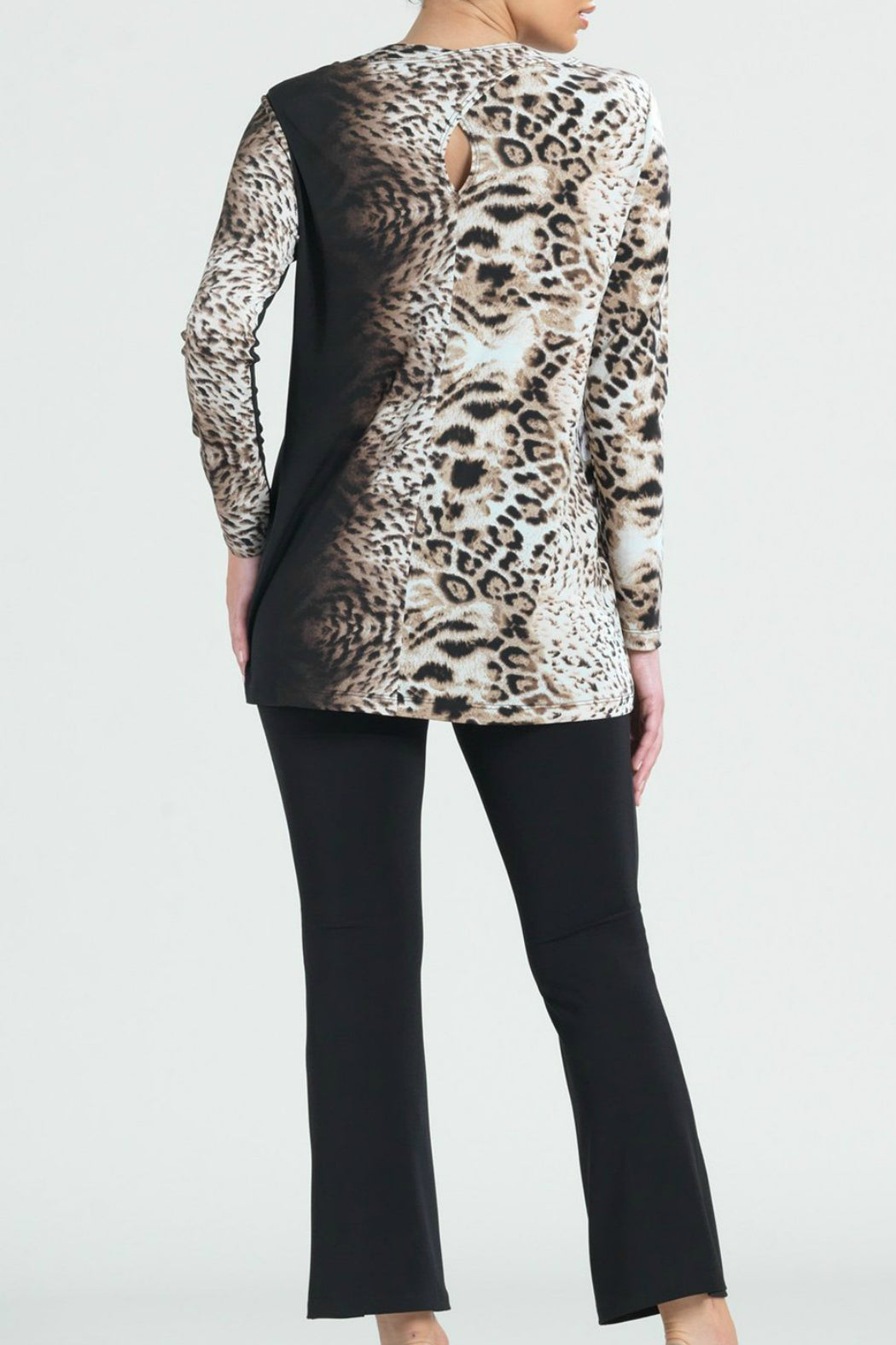 Cheetah Ombre Cut-out Back Knit Tunic